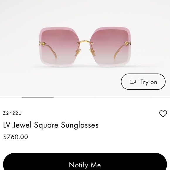 COPY - LV Jewel Square Sunglasses - Picture 1 of 9
